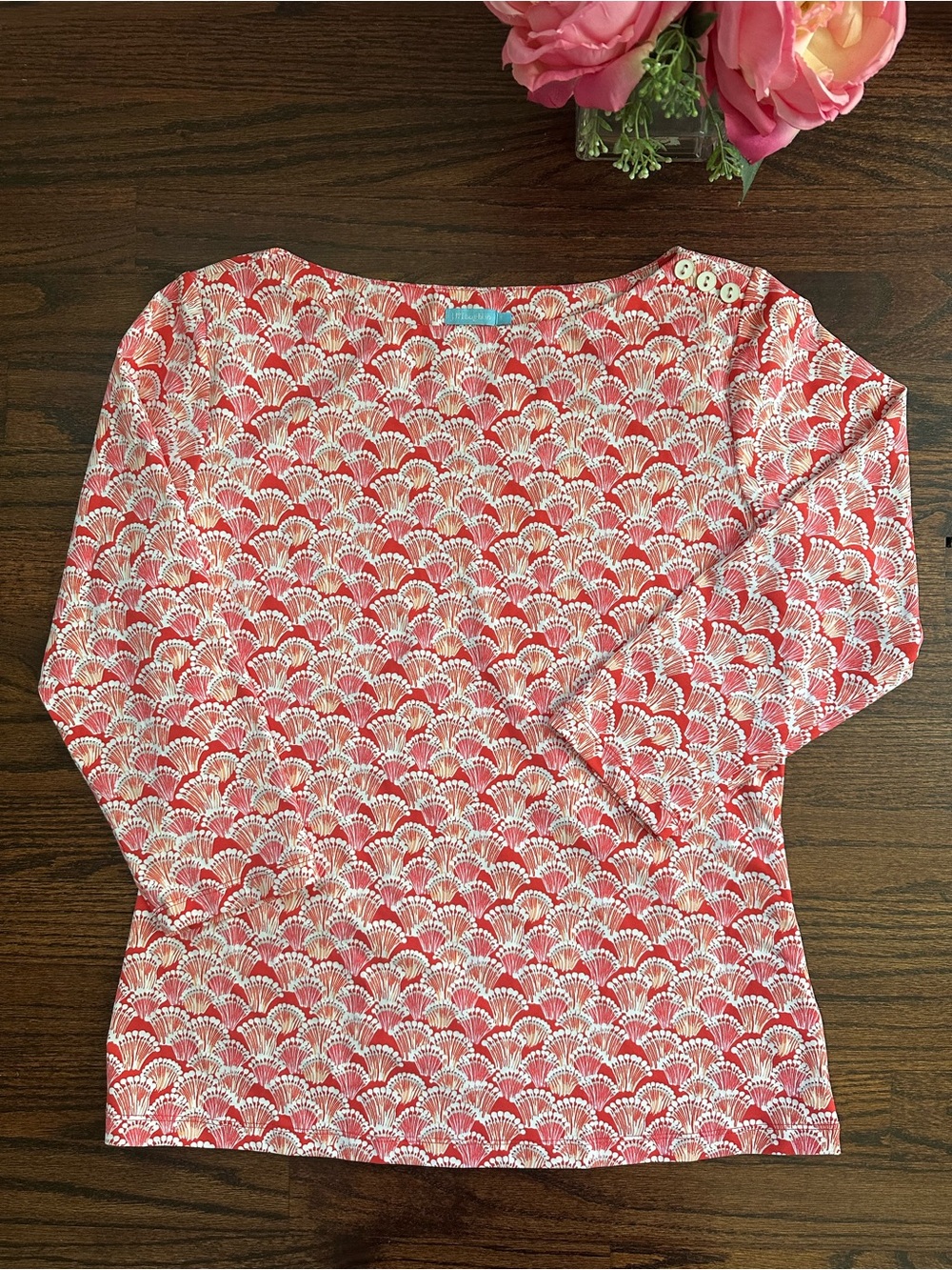 J McLaughlin Wavesong boatneck top, size S